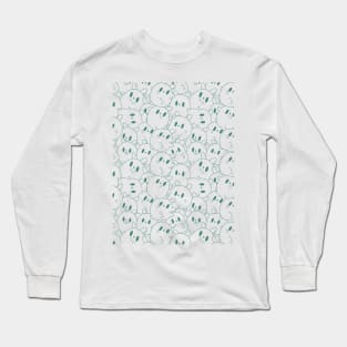 Kawaii Bunnies Teal Long Sleeve T-Shirt